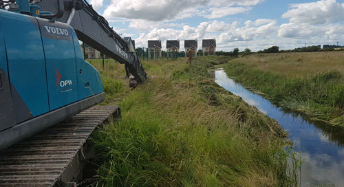 OPW channel cleaning and riverbank works