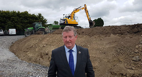 CONSTRUCTION UNDER WAY AT ST OLIVER'S SCHOOL, TUAM